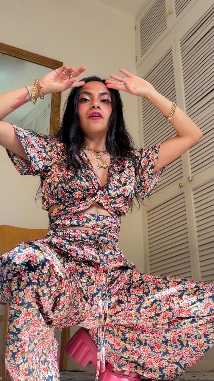 Pantalón Bloomstorm | Naranja/Azul Marino